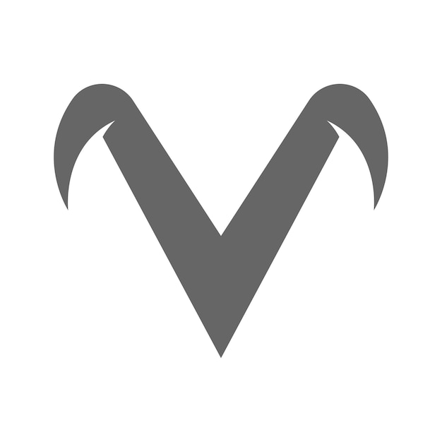 Vettore illustrazione del design del logo della lettera v