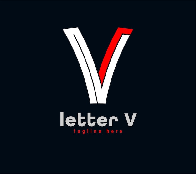 Letter V logo design. Unique special series. Creative minimal design template vector illustration