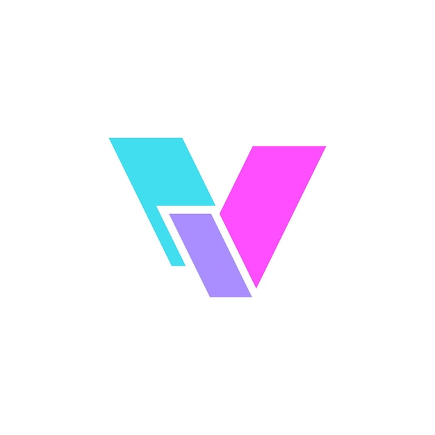 Letter v logo design vector voor branding en merkidentiteit