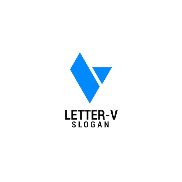 手紙Vロゴアイコンデザインテンプレート高級プレミアムベクトル