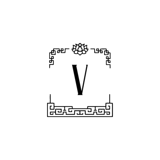 letter v logo in modern style