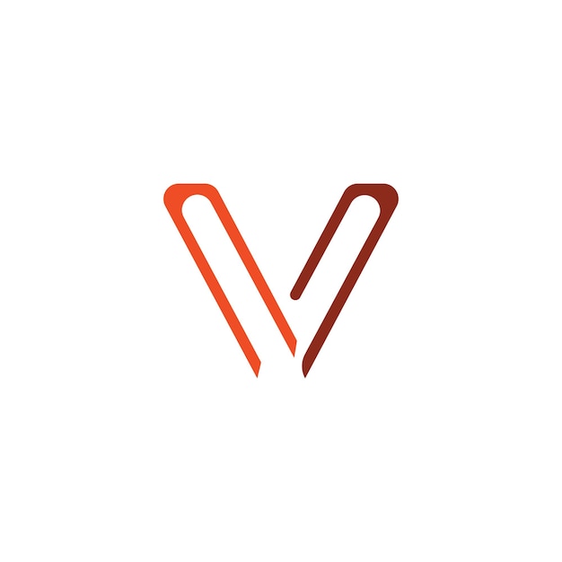 Vector letter v-logo ontwerp