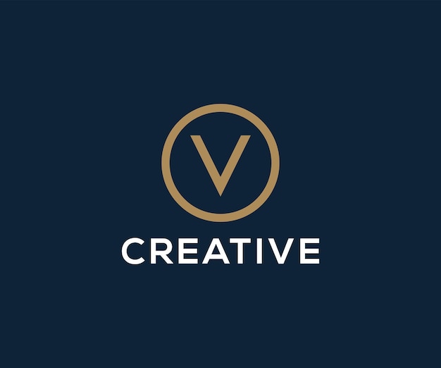 Letter V logo ontwerpconcept Elegante vector logo sjabloon