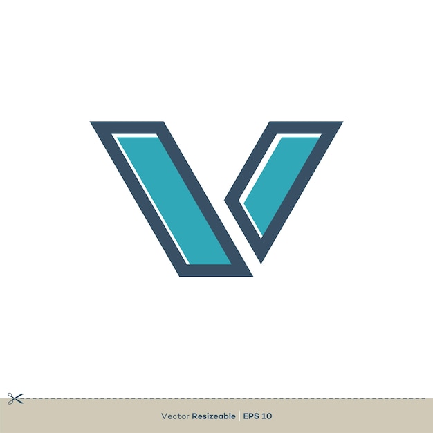 Vector letter v logo template illustratie ontwerp vector eps 10