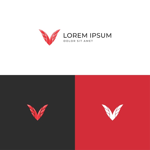 letter v logo template