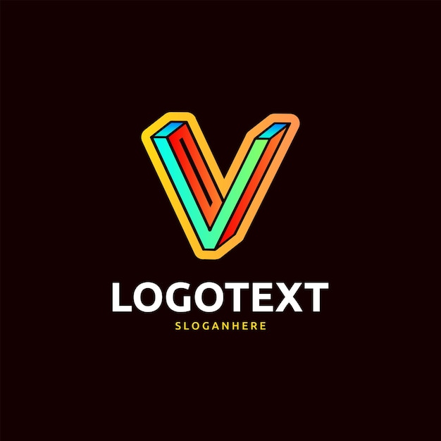 Vector letter v-logo