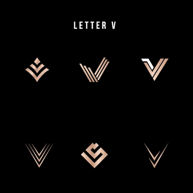 Vector letter v-logo