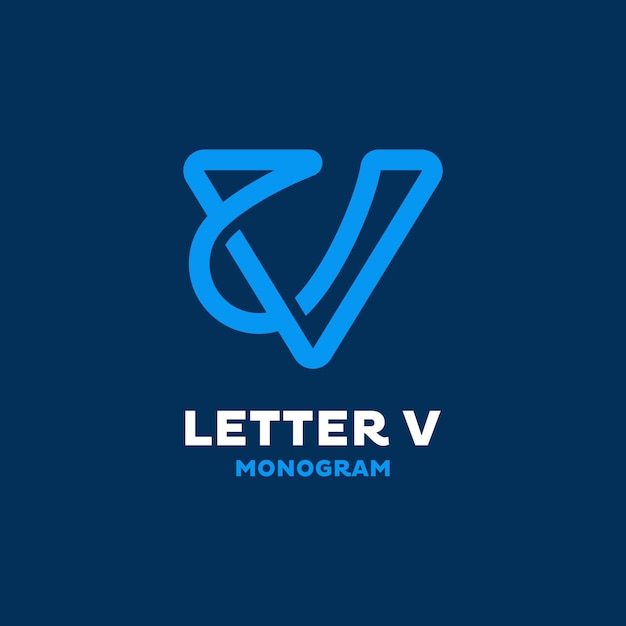 Vector letter v monogram logo