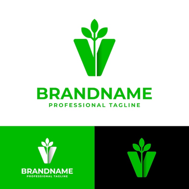 Letter V Nature Logo suitable for any business related to Nature with V initial