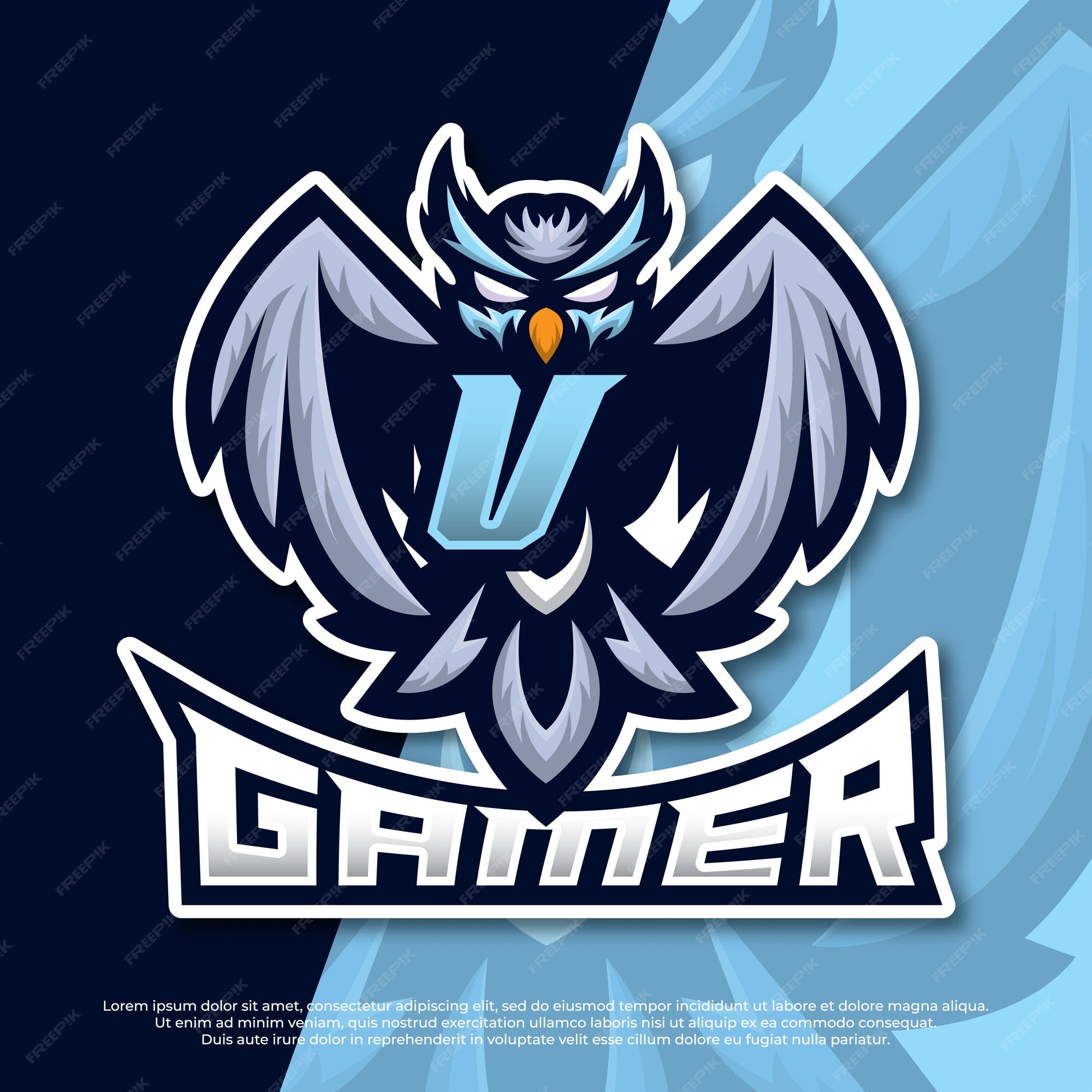 Premium Vector | Letter v owl mascot esport gaming logo design owl ...