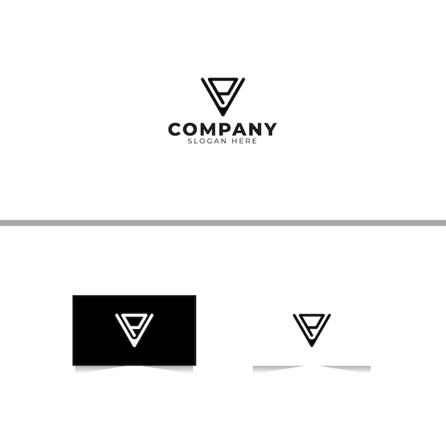 Letter V and P logo design template