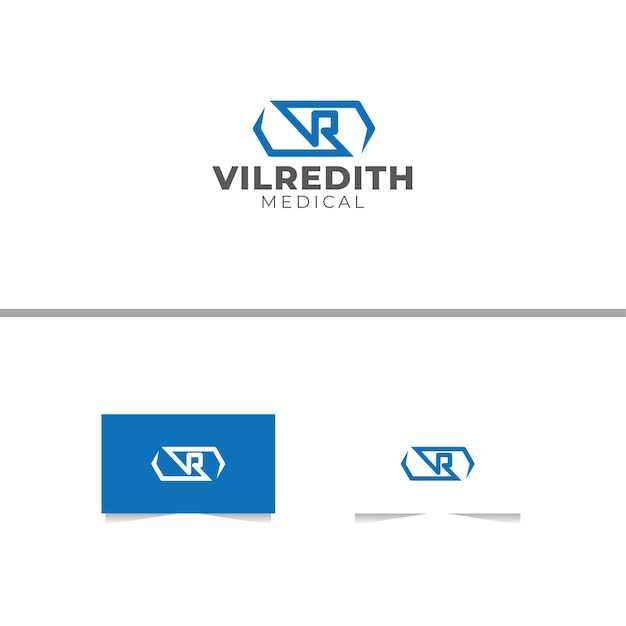 Letter V and R logo design template