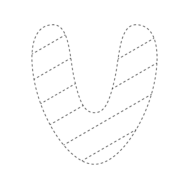 Letter V tracing worksheet for kids