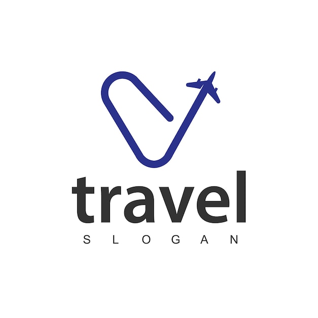 Letter V Travel agency business logo transport logistics delivery logo design