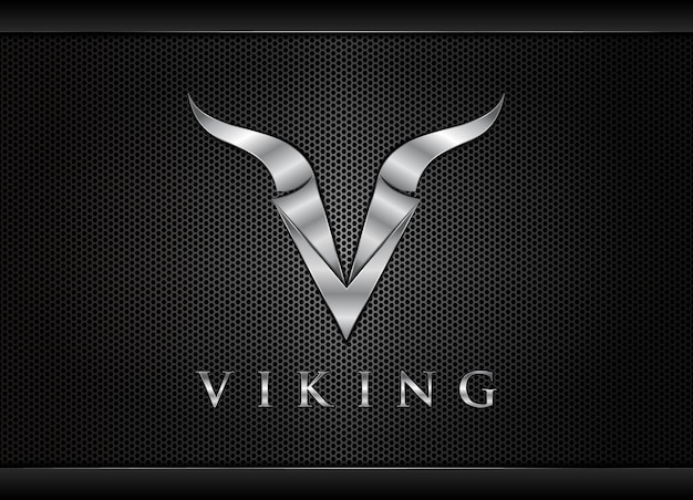 편지 V 바이킹 로고 편지 V 로고 디자인