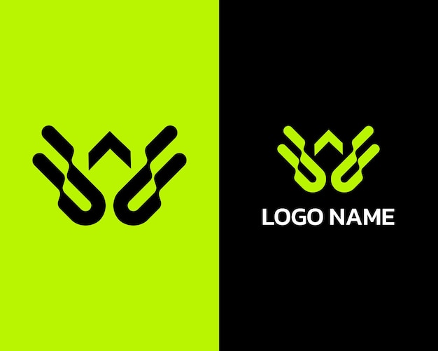 Letter v with arrow icon logo design template