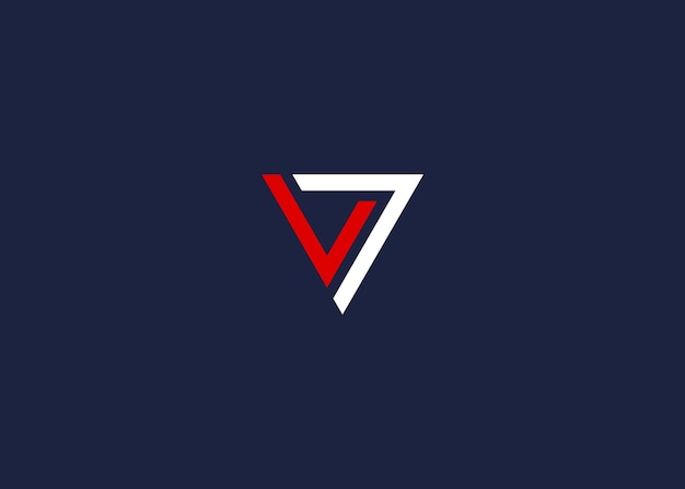 letter v7 driehoek logo icoon ontwerp vector ontwerp sjabloon inspiratie