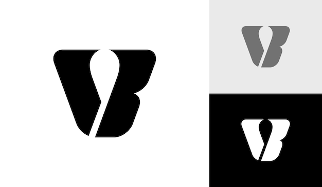 Letter VB initial monogram logo design vector