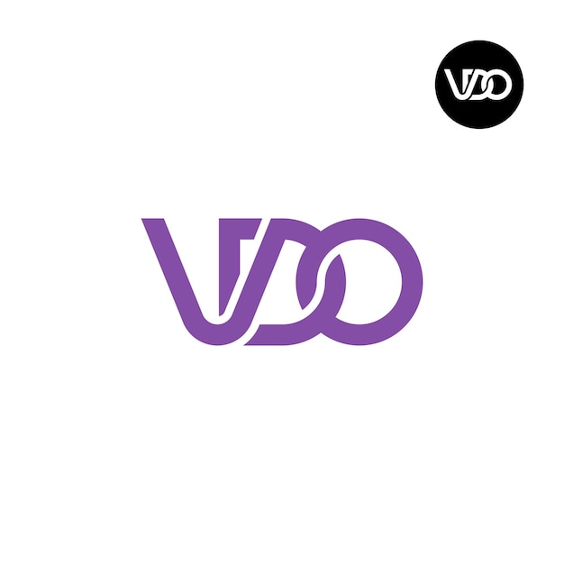 Letter vdo monogram logo design