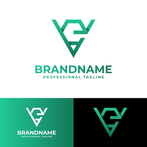 Vector letter ve monogram logo suitable for business with ve or ev initials