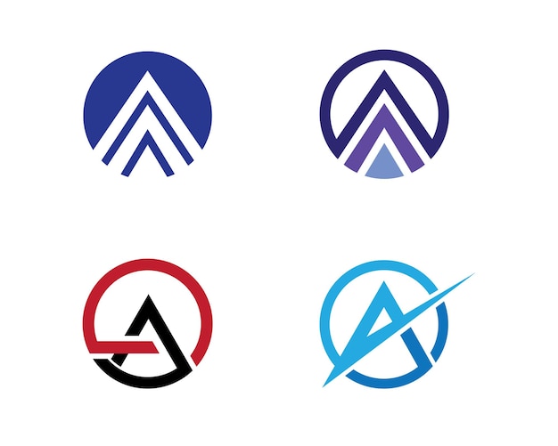Una lettera illustrazione vettoriale icona logo template design