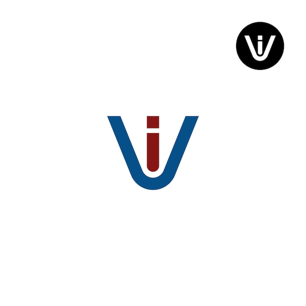 Design del logo della lettera vi iv monogramma