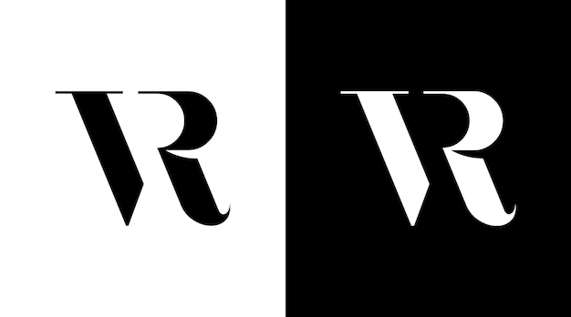 Letter Vr Initial Logo 모노그램 아이콘 디자인 컨셉