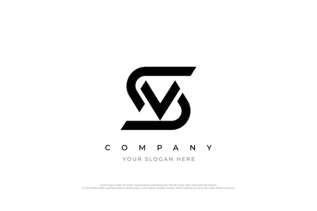 Letter VS-logo of SV-monogram logo-ontwerp