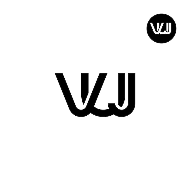 Letter VUJ Monogram Logo Design