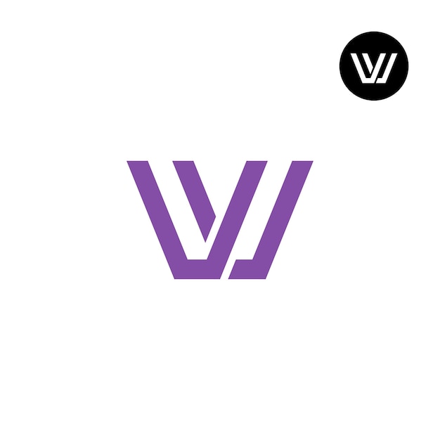 Letter VV Monogram Logo Design Simple