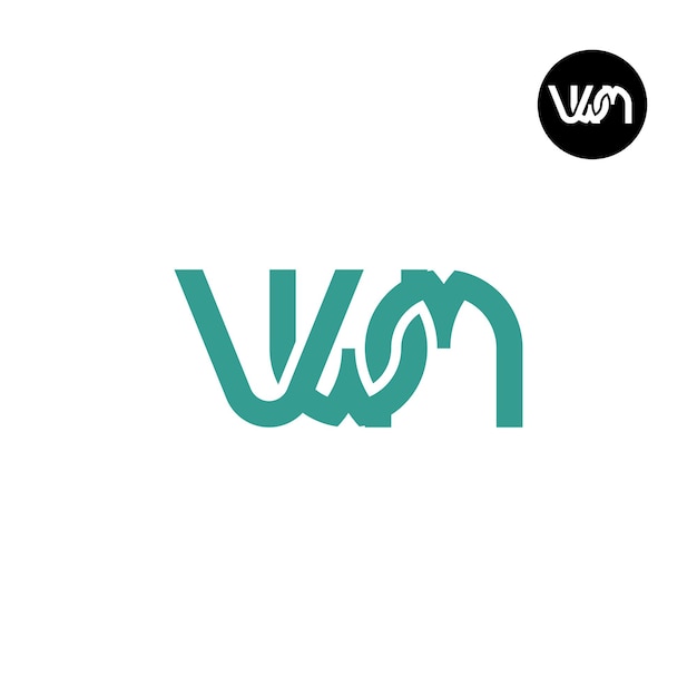 Вектор Дизайн логотипа vwm monogram