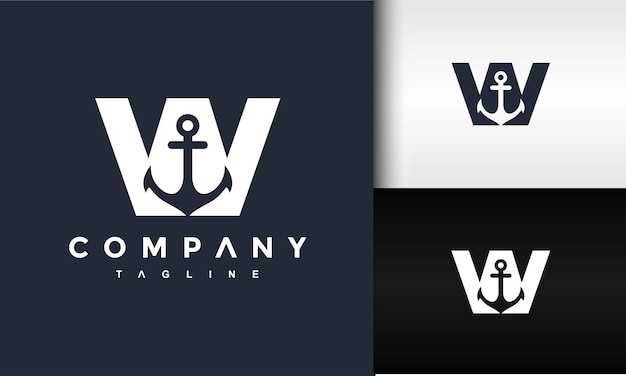 letter W anchor logo