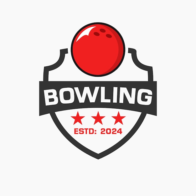 Letter W Bowling Logo Bowling Ball Symbol With Red Moving Ball Icon