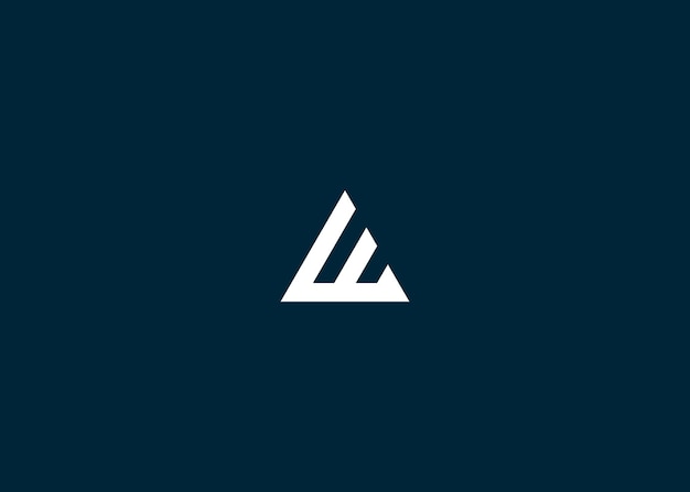 letter w driehoek logo vector illustratie ontwerpsjabloon