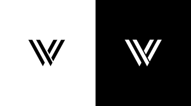 Letter w eerste logo mode elegante luxe monogram pictogram Design
