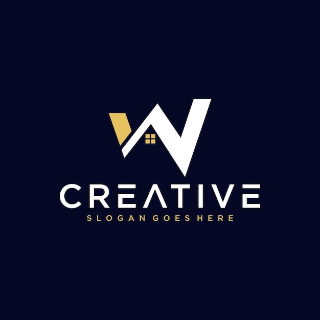 Premium Vector Letter W Home Logo Design