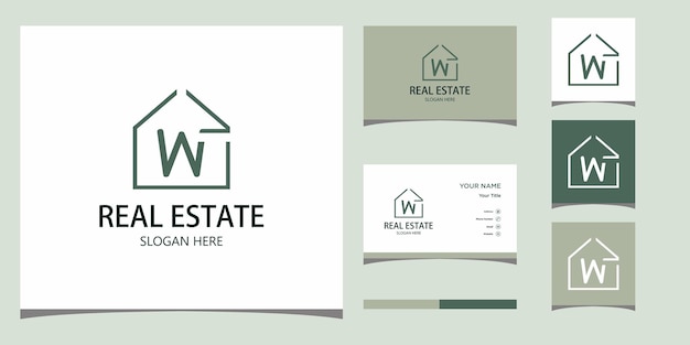 Letter W House Logo Design