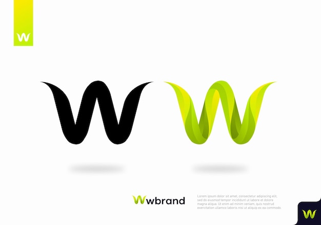 Letter W icon logo design template