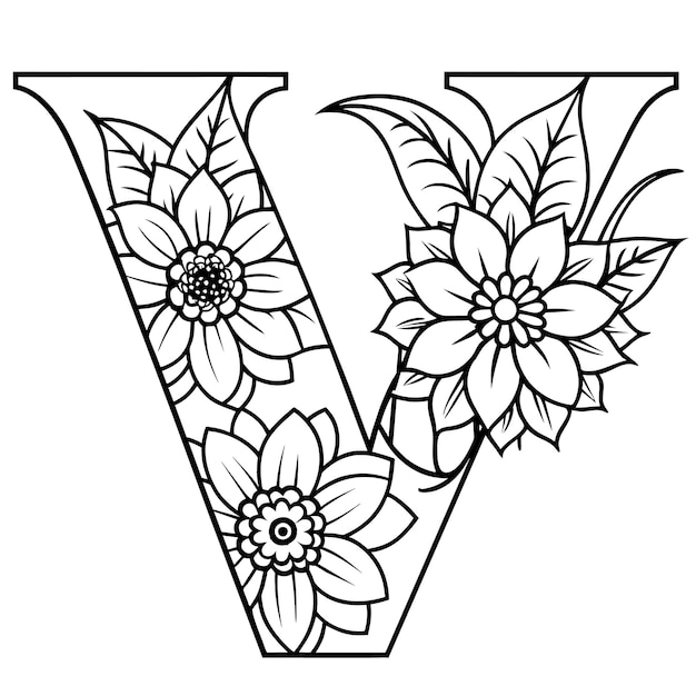 Vector a letter w is drawn in a black and white design