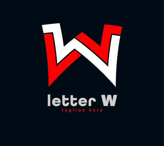 Letter W-logo ontwerp. Unieke bijzondere serie. Creatieve minimale ontwerpsjabloon vectorillustratie