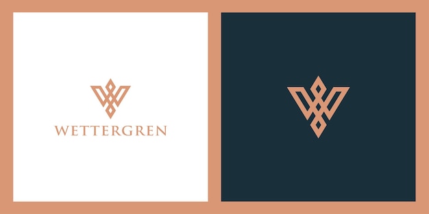 Letter w logo ontwerp