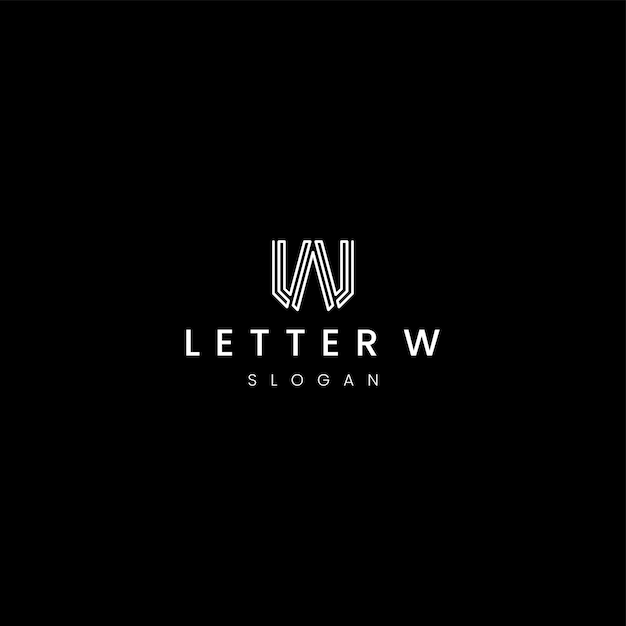 Vector letter w logo pictogram ontwerp