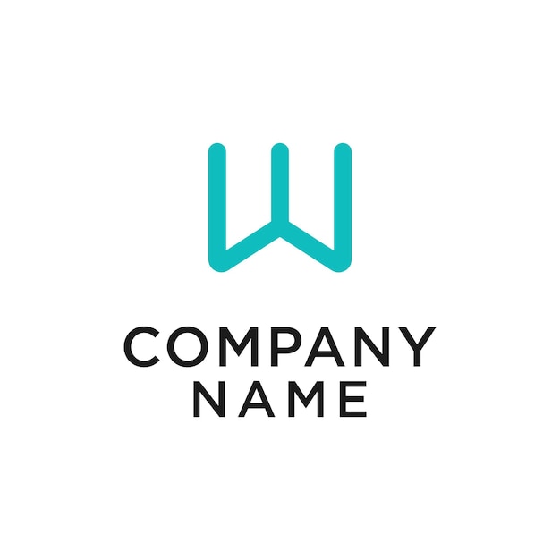 letter w logo template modern elegant logotype
