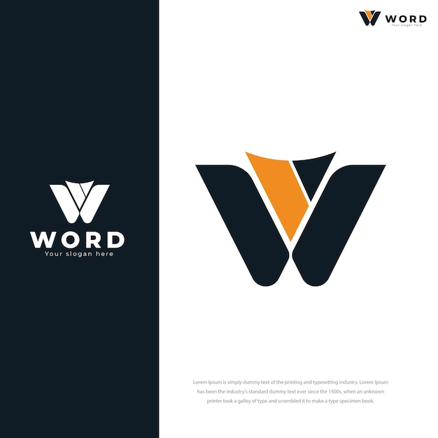 Vector letter w logo template