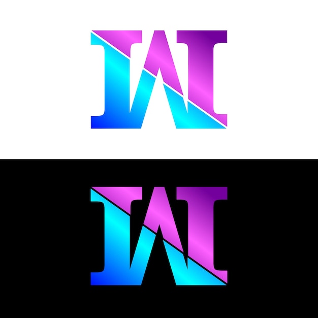 Vector letter w logoontwerp