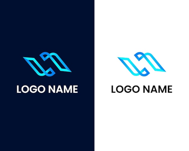 letter w modern logo design template