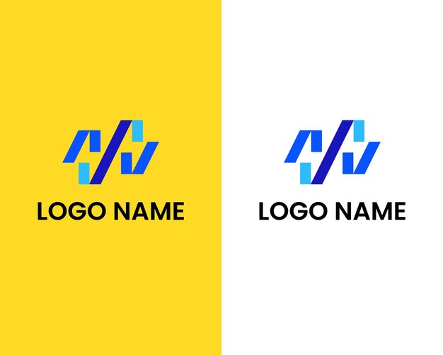 letter w modern logo ontwerpsjabloon