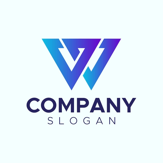 Letter w modern logo sjabloon vector ontwerp