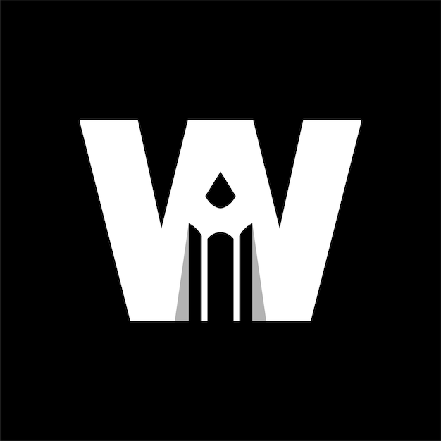 Letter W potlood Logo ontwerpsjabloon inspiratie vectorillustratie