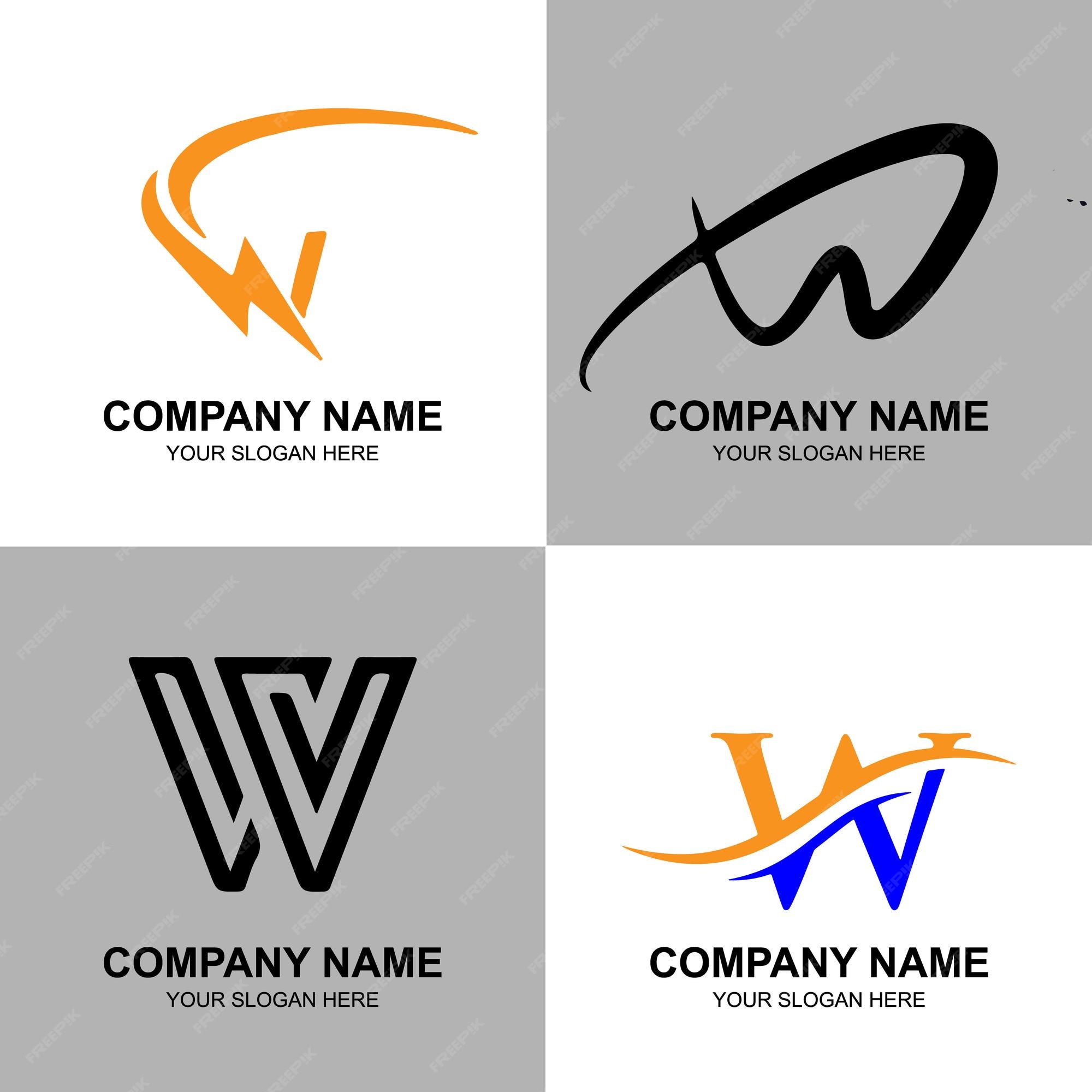 W letter business corporate logo Royalty Free Vector Image